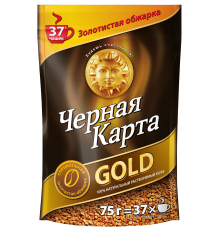 Черная карта Gold м/у  кофе 75г*12 ПАКЕТ