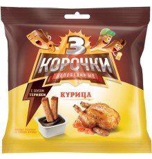 Три Корочки Ржаные+ СОУС 60г+25г*30 "Курица /соус Терияки"