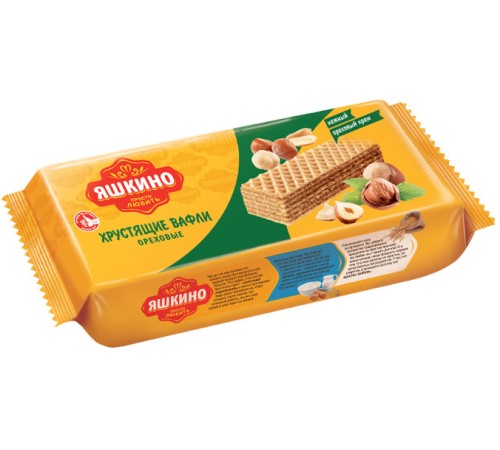 Вафли Яшкино 300г*15 Ореховые