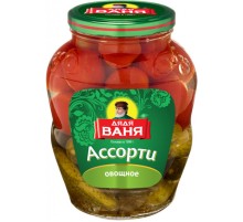 Ассорти Дядя Ваня 1800гр*6 Огурцы+Томаты
