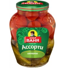 Ассорти Дядя Ваня 1800гр*6 Огурцы+Томаты