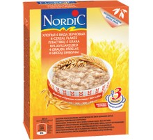 Хлопья 4 злака  Нордик 500гр*12