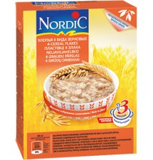 Хлопья 4 злака  Нордик 500гр*12