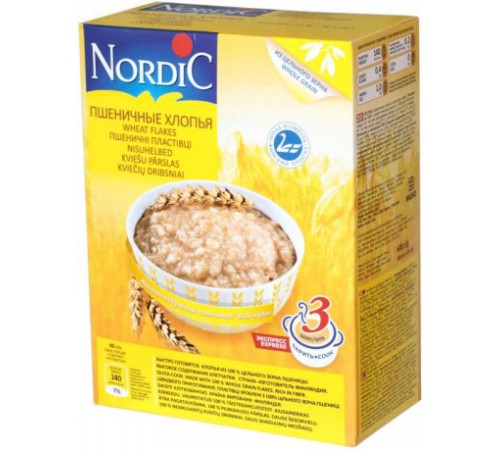 Хлопья Пшеничные  Нордик 400гр*10