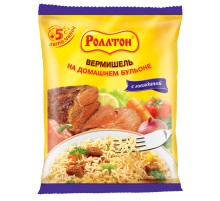 Вермишель б/п"Роллтон" 60г*42 Говядина