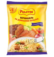 Вермишель б/п"Роллтон" 60г*42 Говядина