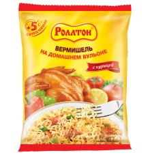Вермишель б/п"Роллтон" 60г*42 Курица