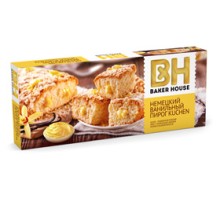 Пирог Baker House Немецкий KUCHEN  350г*8 Ваниль
