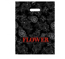 Пакет  с вырезанной ручкой "Flower" 1*50*(20бл)