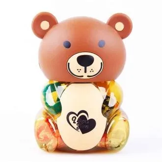 Мишка 13. Мишка 13. Северная игрушка. Мягкая игрушка на белом фоне. Десерт желейный канди клаб ассорти 13г,.