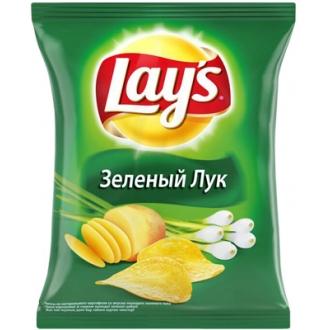 Лейс  150 г*18 чипсы Зеленый Лук