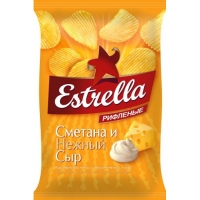 Эстрелла чипсы 125 г*24  Сметана/Сыр