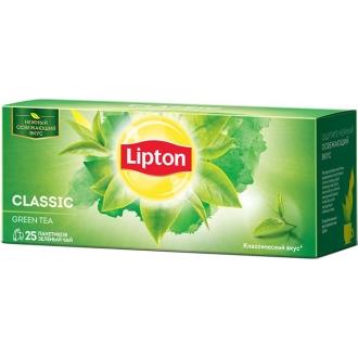 Липтон чай 25 пак*1.3г*(24шт) зеленый Classic
