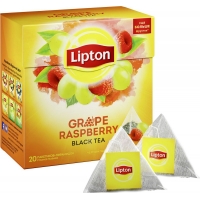 Липтон чай пирамидки 20 пак*1,8 г*(12шт) Grape  Raspberry/ Виноград/Малина