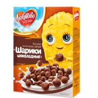 Завтраки сухие 'ЛЮБЯТОВО ' 250г*10 Шарики шоколадные