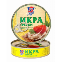 Икра Трески 5 Морей 160г*24 (с ключом)