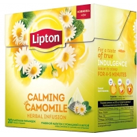 Липтон чай пирамидки 20пак.*0,7 г*(12шт) Calming Camomile/ ромашка-мята