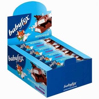 Батончики BABYFOX  шоколад молочный с мол. начинкой 47гр*20*(4бл.)