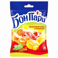 Бон-Пари Карамель Ассорти 75г*12 Фруктовая начинка