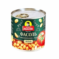 Фасоль белая в томатном соусе Дядя Ваня ж/б 400г*12 ключ
