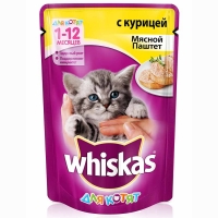 ВИСКАС 85г*24  паштет  с курицей/для котят/