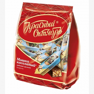 Мишка Косолапый мед. грильяж К/О шок. конфеты 200г*11