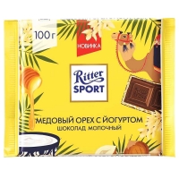 Риттер спорт 100г*12 Медовый орех с йогуртом