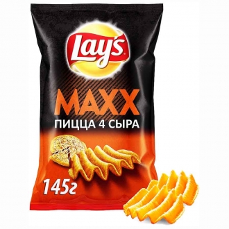 Лейс MAXX 145г*20 чипсы Пицца 4 сыра
