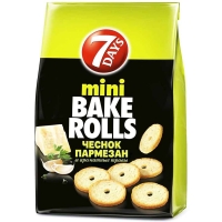 Сухари BAKE ROLLS 80г*12 Сыр-чеснок с травами