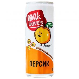 Милк Вэйв напиток газир. 0,25л*12 ж/б со вкусом персика