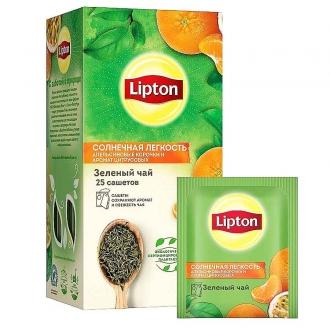 Липтон чай 25пак*1,4г(12шт) Зеленый с апельсин.корочками и аром.цитруса