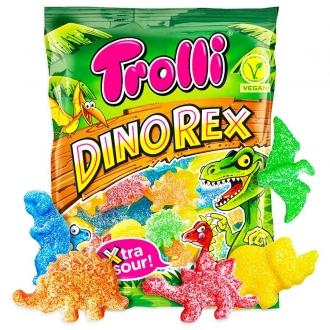 Мармелад в сахаре супер кислые Тролли  'Dino Rex ' 100гр*24