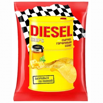 Чипсы картофельные 'Turbo Diesel ' 120гр.*9 со вкусом сырно-горчичного соуса