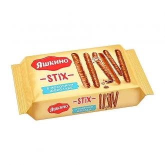 Печенье палочки Яшкино 130г*24 STIX в молочном шоколаде