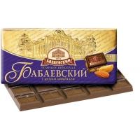 Бабаевский  шоколад  90гх16шт*(4бл) Темный с миндалем