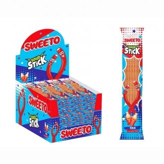 Жевательный мармелад  SWEETO Sour Stick кислые палочки 30г*24*(8бл) Кола