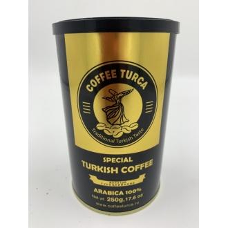 Молотый кофе Coffee Turca ж/б 250гр.*12 100% Арабика ультратонкий помол
