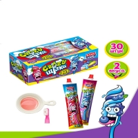 Сахарная конфета и жидкая карамель Канди Клаб 12гр*30*(12бл) Crazy щётка 2 в 1