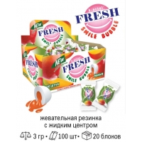 Жевательная резинка Канди Клаб Дражированная  *100*(20бл) Fresh Smile Bubble Манго