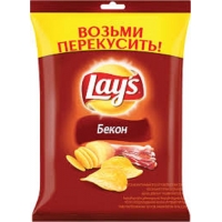 Лейс  140 г*19 чипсы Бекон