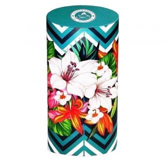 ИМЧ Тропические цветы овал бирюзовая ж/б...