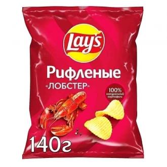 Лейс  140 г*19 чипсы рифленые Лобстер