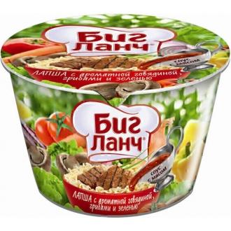 Биг Ланч Лапша 90г*24 (тарелка) Говядина...