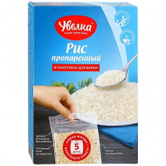 Увелка Рис пропаренный длиннозерный 80 г...