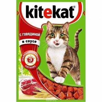 КИТЕКАТ пауч 85г*28 Говядина/соус