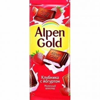 Альпен Гольд  80гх21шт Клубника йогурт