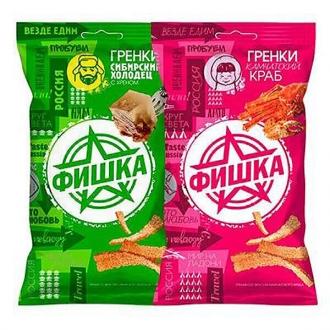 Гренки Фишка ассорти 110гр/120гр*25