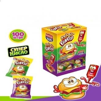 Жевательная резинка Канди Клаб  4гр*100*(12бл) Crazy Бургер