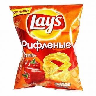 Лейс  140 г*19 чипсы рифленые Паприка