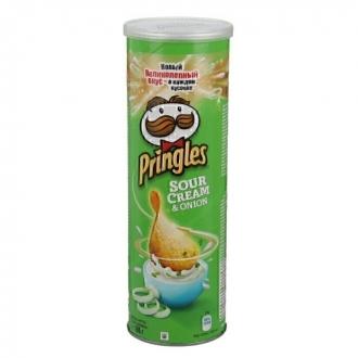 Принглс 165 г*19  Сметана/Лук